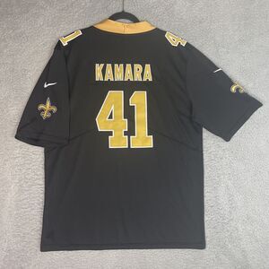 Nike Sewn Jersey Alvin Kamara #41 New Orleans Saints Mens Large 46 Black NFL EUC